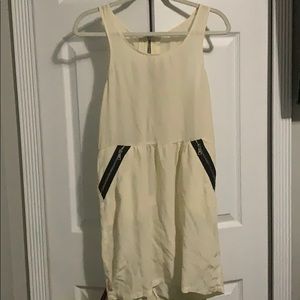 Gypsy 05 ivory silk dress w/rainbow zipper details